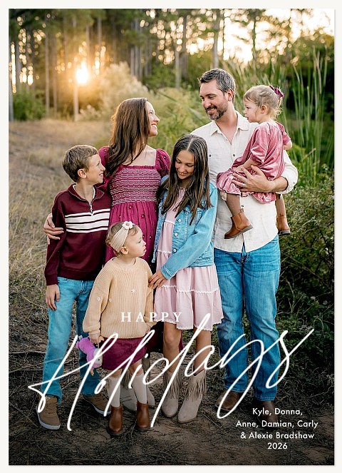 Scripted Holidays Personalized Holiday Cards