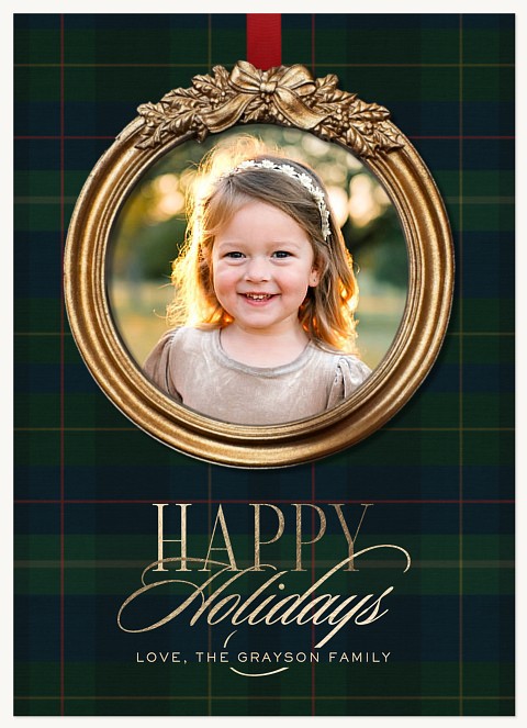 Tartan Keepsake Personalized Holiday Cards