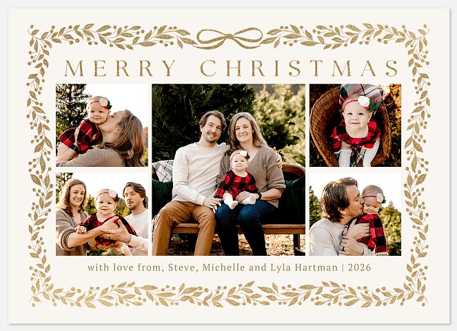 Gilded Vine Holiday Photo Cards