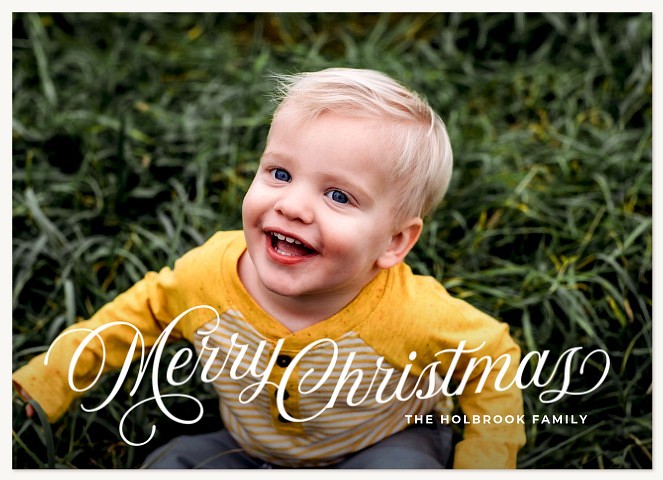 Pretty Flourishes Personalized Holiday Cards