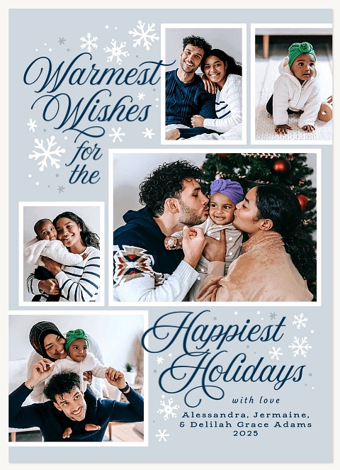 Snowy Snapshots Personalized Holiday Cards
