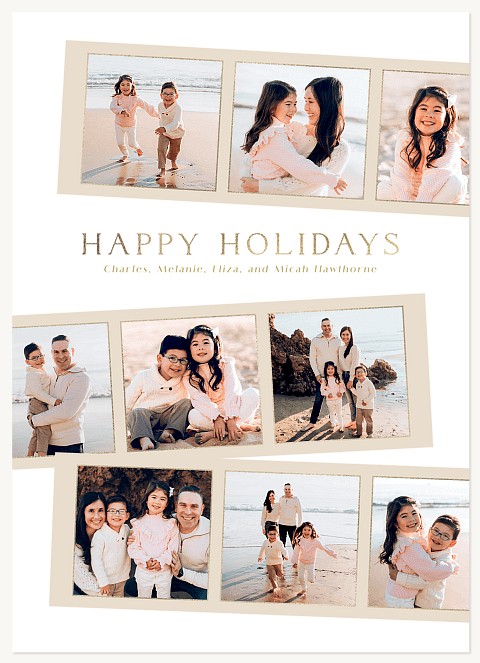 Minimalist Filmstrips Personalized Holiday Cards