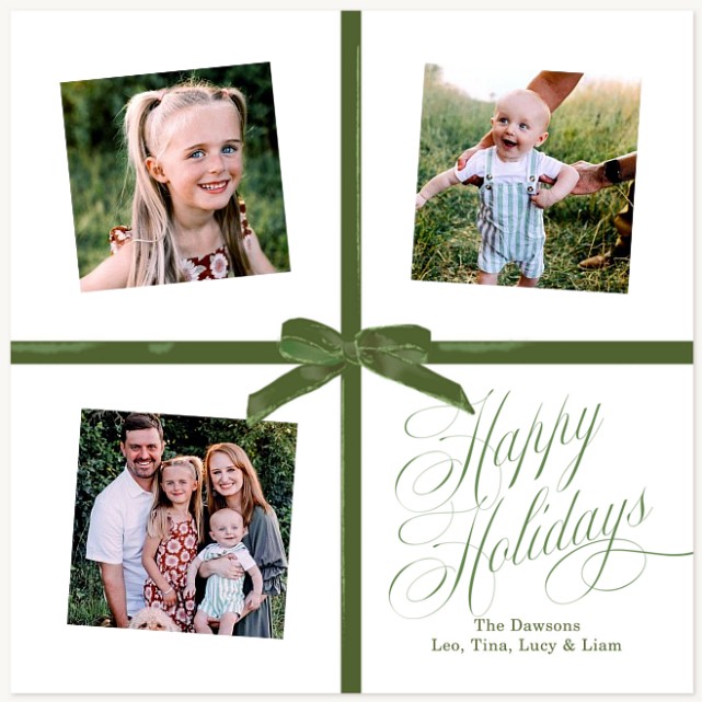 Velvet Ribbon Personalized Holiday Cards
