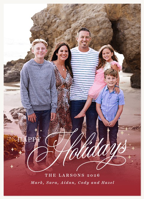 Hint of Sparkle Personalized Holiday Cards