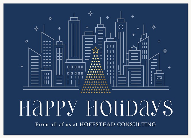 Skyline Tree Business Holiday Cards