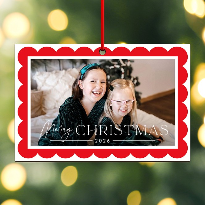 Scallop Frame Custom Ornaments