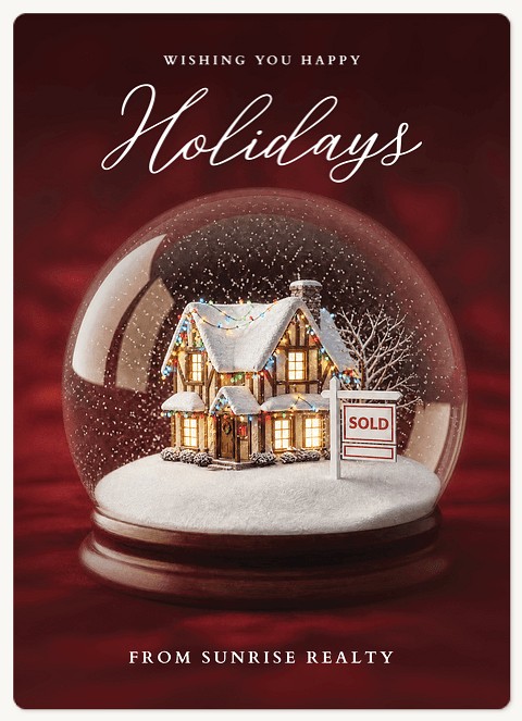 Snowglobe Home Holiday & Christmas Magnet Cards