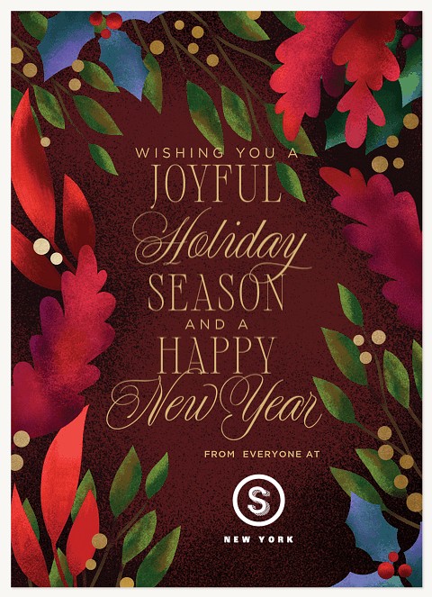 Velvet Botanicals Business Holiday Cards