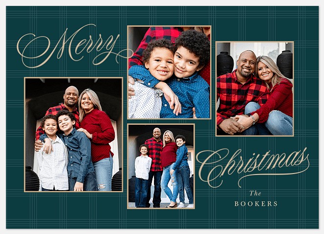 Regal Tartan Holiday Photo Cards