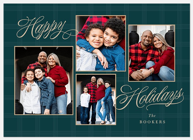 Regal Tartan Holiday Photo Cards