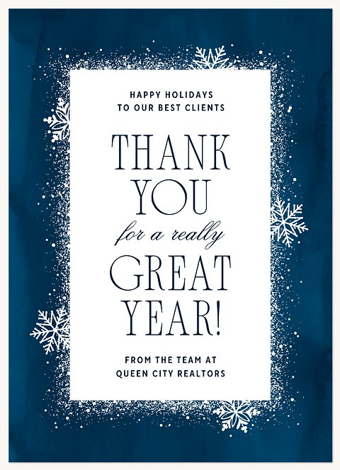 Wintry Appreciation Business Holiday Cards