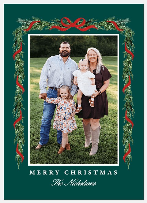 Classic Garland Holiday Photo Cards
