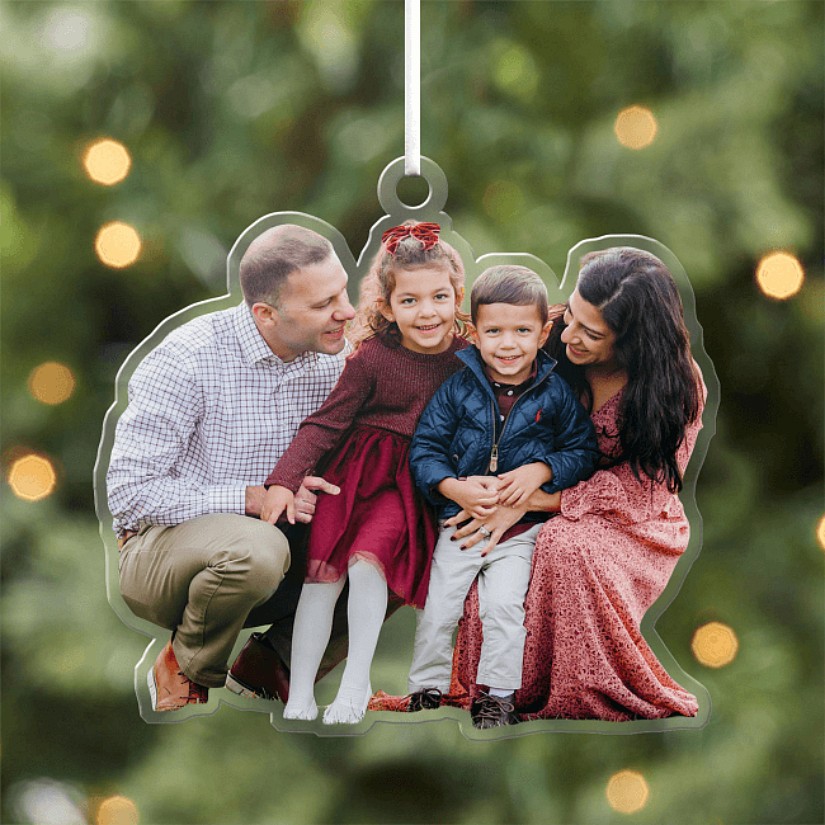 Laser-Cut Photo Acrylic Ornament Personalized Ornaments