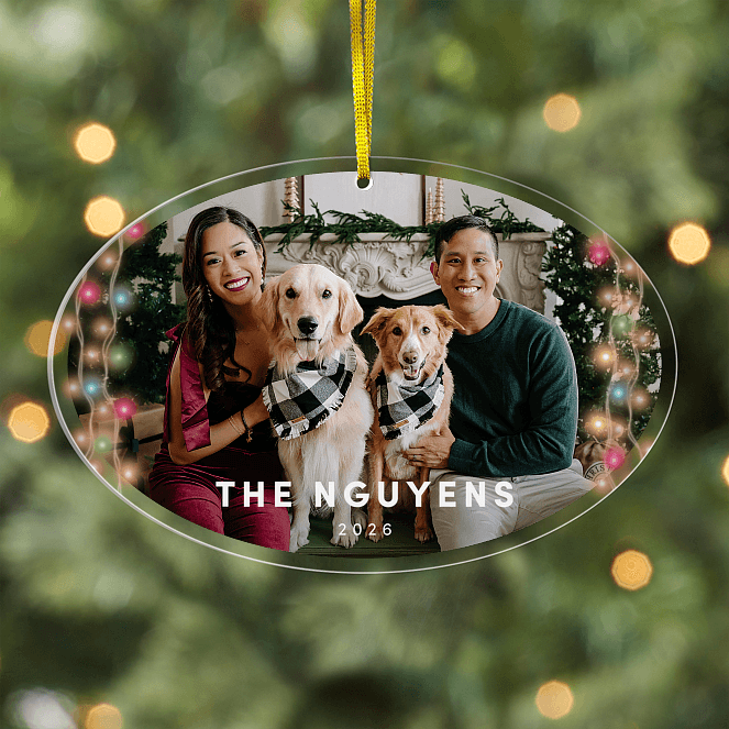 Twinkling Frame Personalized Ornaments