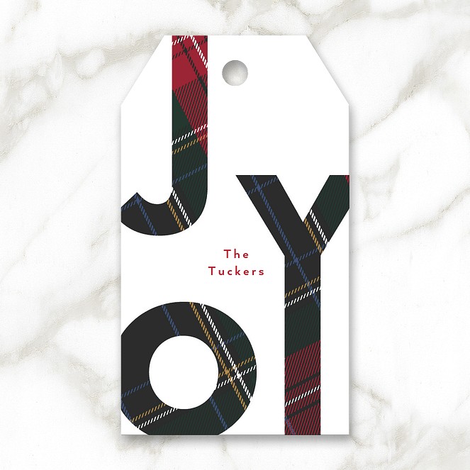 Plaid Joy Custom Gift Tags