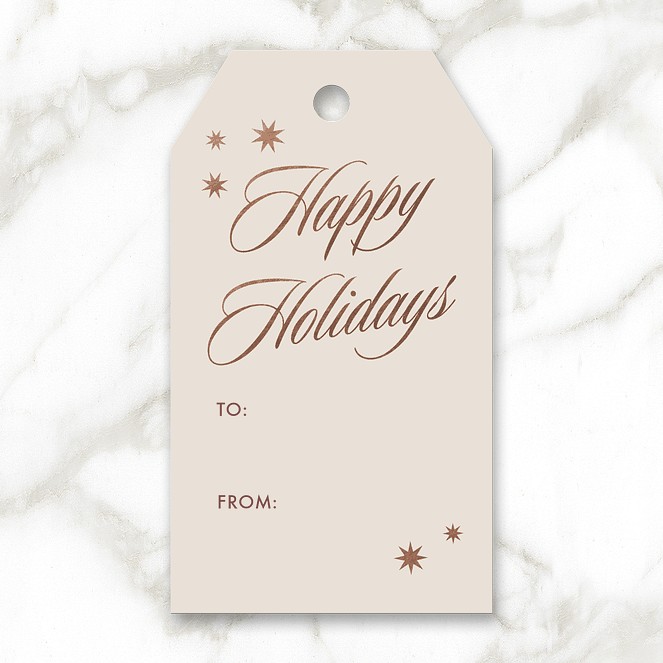 Rose Starburst Custom Gift Tags