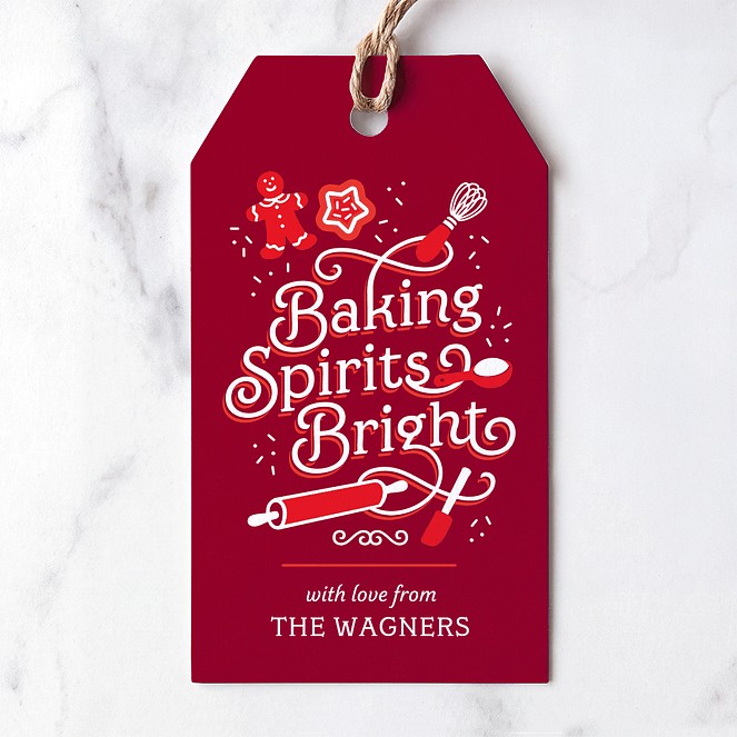 Baking Spirits Bright Custom Gift Tags