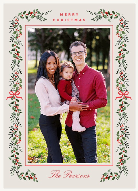 Garland Wrap Personalized Holiday Cards