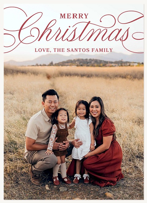 Festive Flourish Personalized Holiday Cards