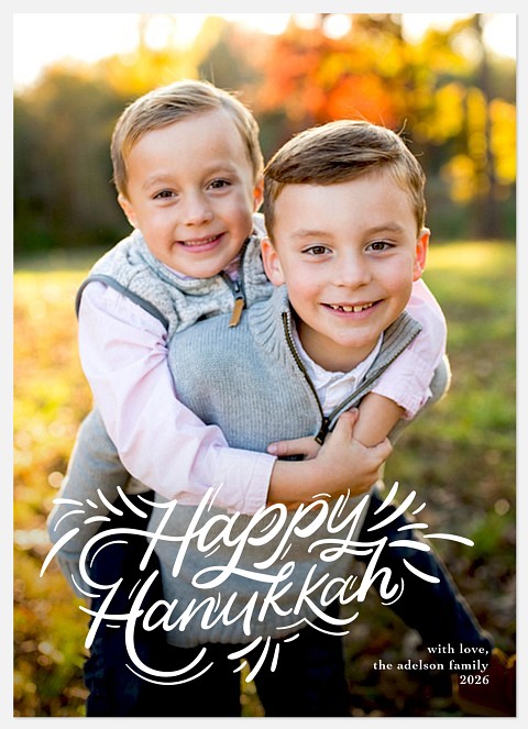 Hanukkah Swashes Hanukkah Photo Cards