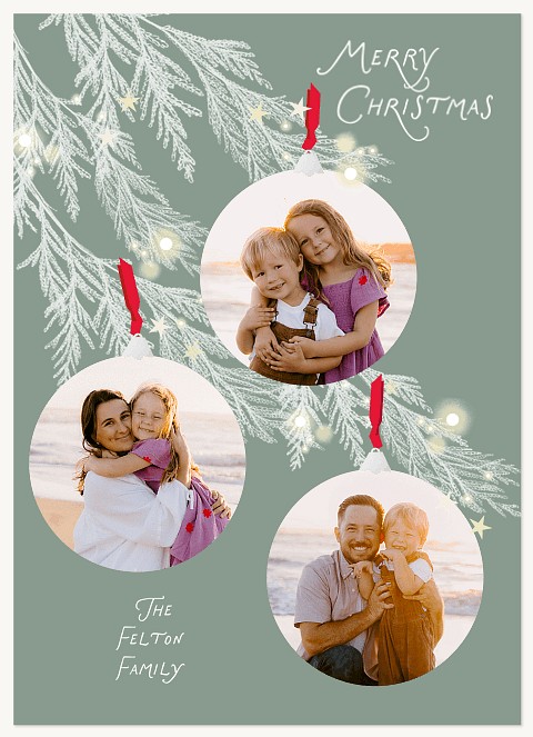 Ornament Branch Personalized Holiday Cards