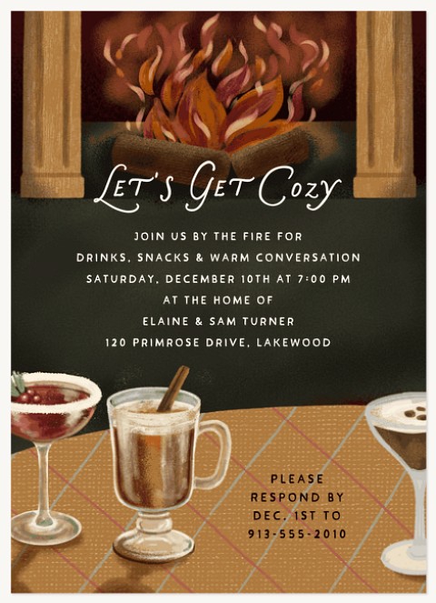 Let's Get Cozy Holiday Party Invitations