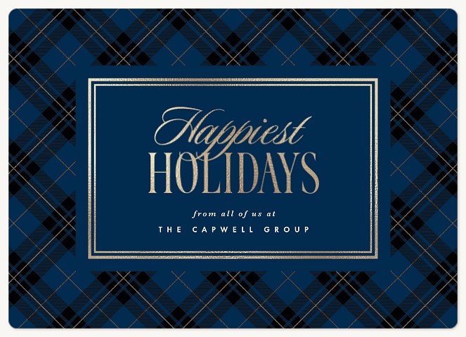 Plaid Luxury Holiday & Christmas Magnet Cards