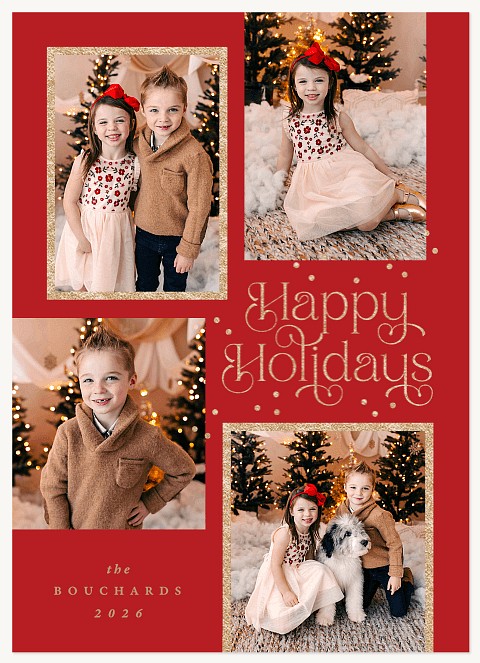 Sparkling Photos Personalized Holiday Cards