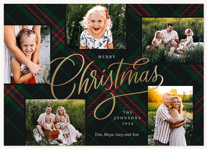 Plaid Gallery Personalized Holiday Cards