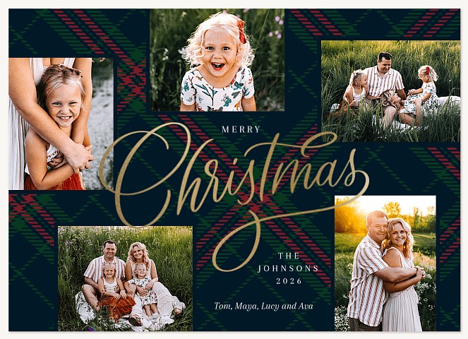Plaid Gallery Personalized Holiday Cards