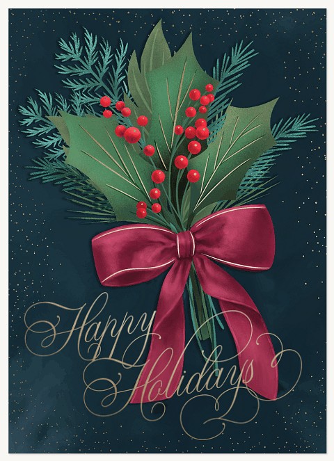 Festive Botanicals Business Holiday Cards