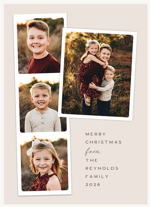 Vintage Filmstrip Personalized Holiday Cards