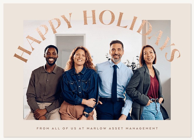 Arched Greeting Business Holiday Cards