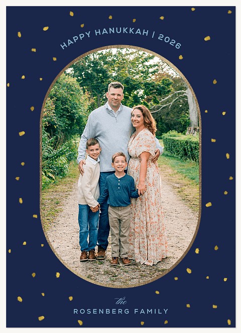 Oval Frame Hanukkah Cards