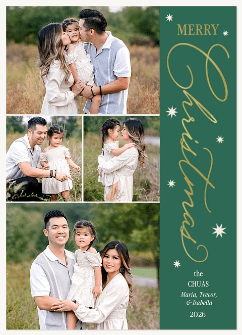 Festively Nostalgic Personalized Holiday Cards