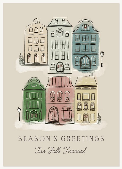 City Sidewalks Business Holiday Cards
