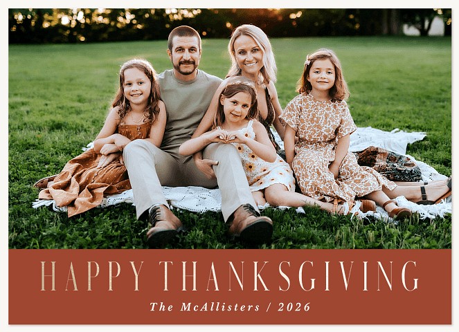 Thankful Banner Thanksgiving Cards
