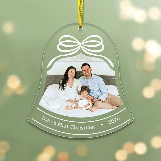 Bow Bell Personalized Ornaments