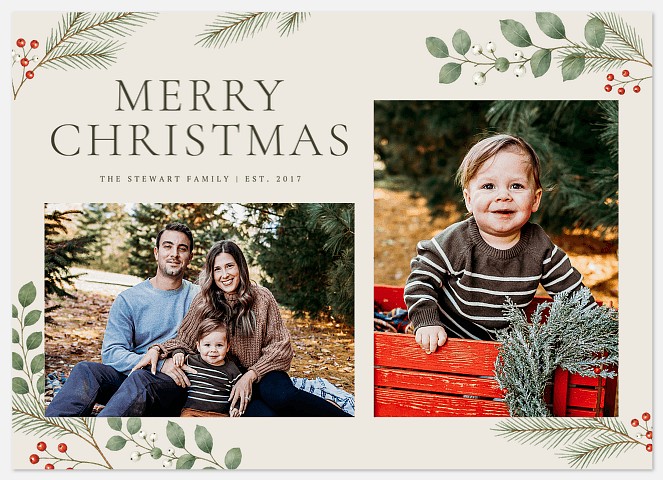 Gathered Boughs Holiday Photo Cards