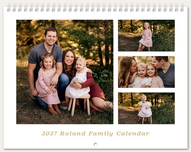 Minimalist Collage Calendar Personalized Photo Calendars