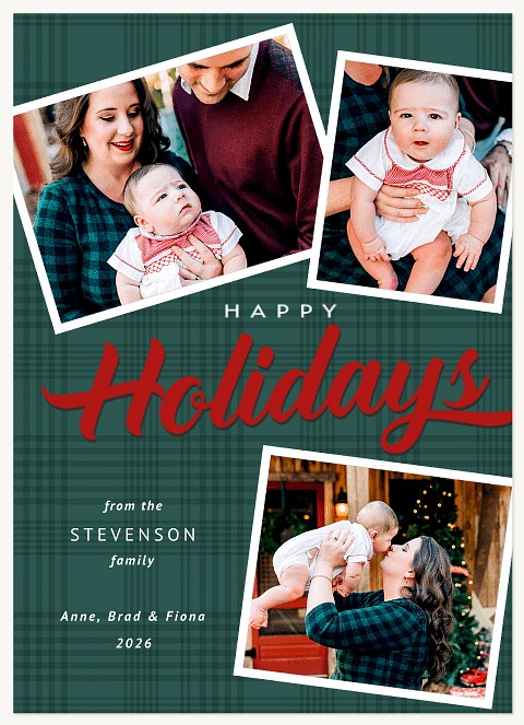 Snapshots & Plaid Personalized Holiday Cards
