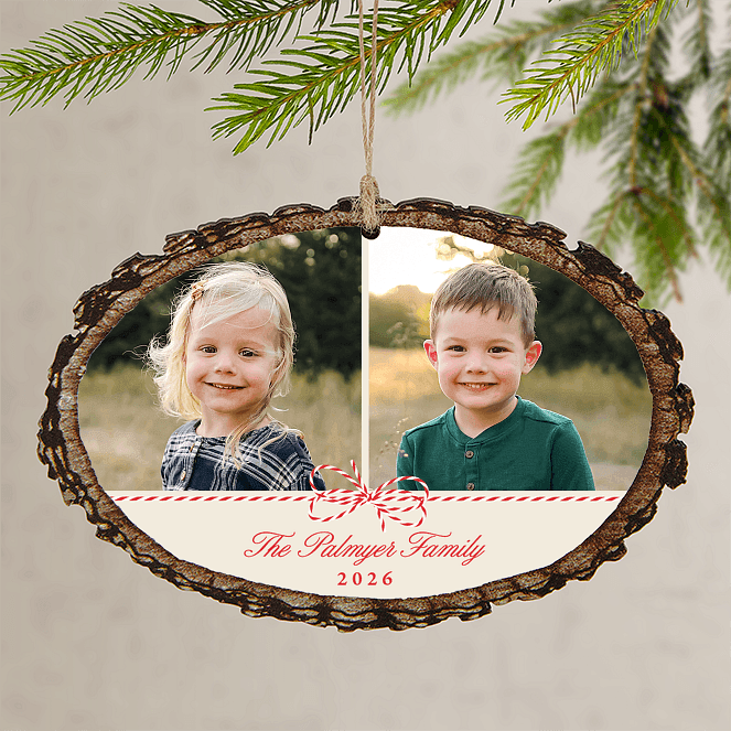 Candy Cane Twine Personalized Ornaments