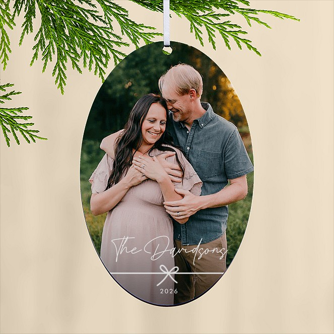 Simple Bow Custom Ornaments