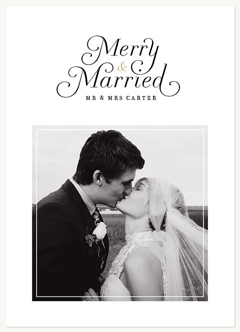 Merry and Married Personalized Holiday Cards