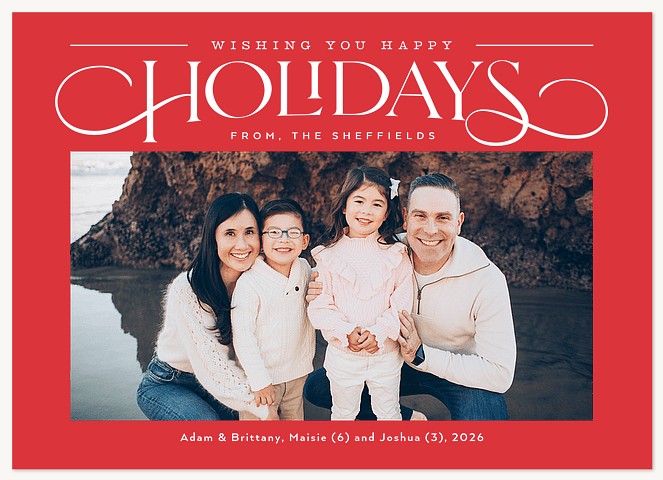 Timeless Trio Raised Gloss Holiday Cards