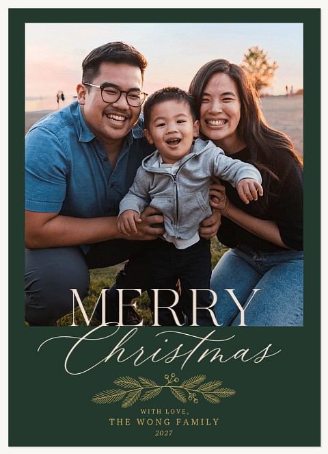Layered Greeting Personalized Holiday Cards