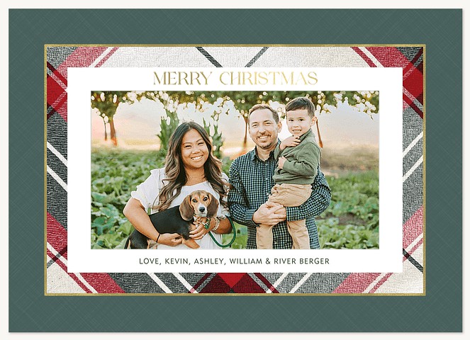 Framed Snap Raised Gloss Holiday Cards