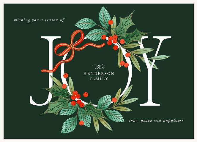 Festive Joy Personalized Holiday Cards