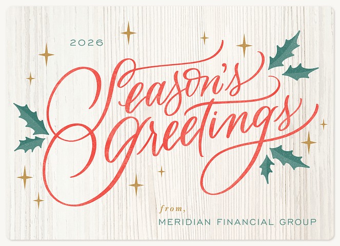 Holly & Cheer Holiday & Christmas Magnet Cards