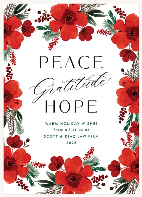 Festive Gratitude Business Holiday Cards